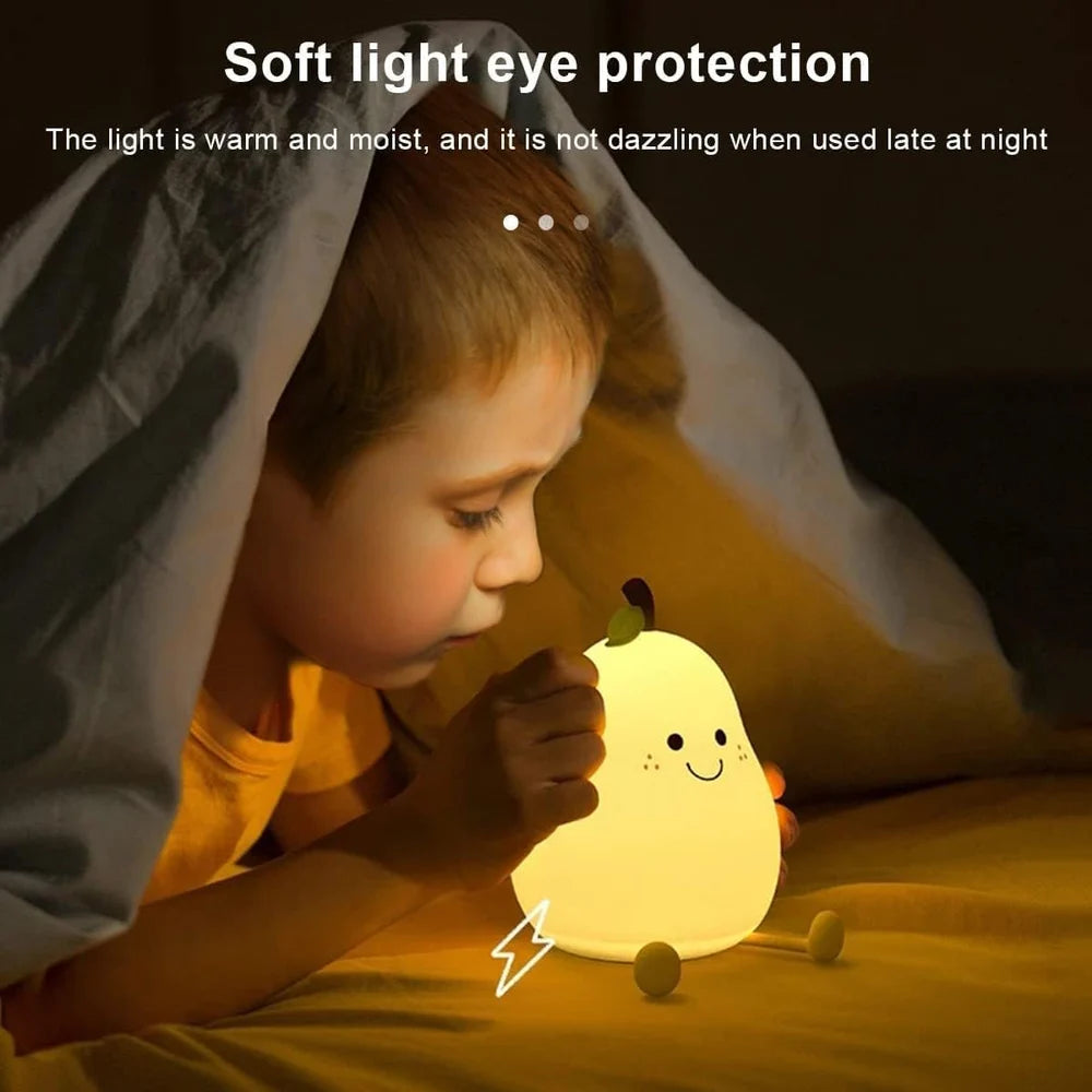 Pear Night light LED Silicone Lamp