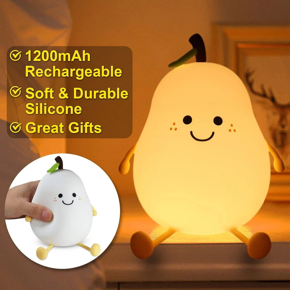 Pear Night light LED Silicone Lamp