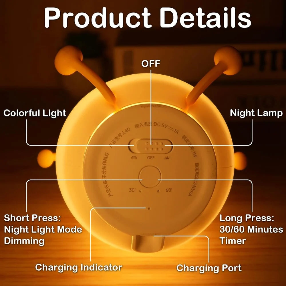 Pear Night light LED Silicone Lamp