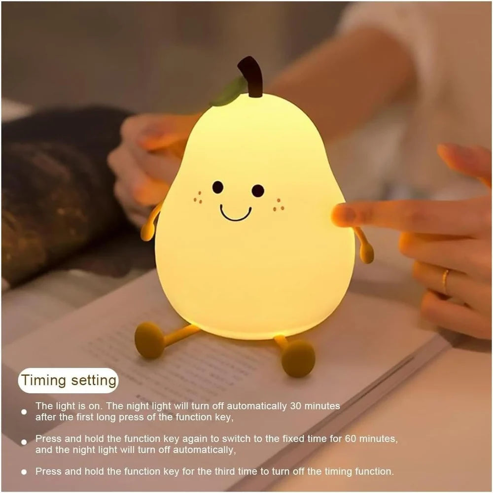 Pear Night light LED Silicone Lamp