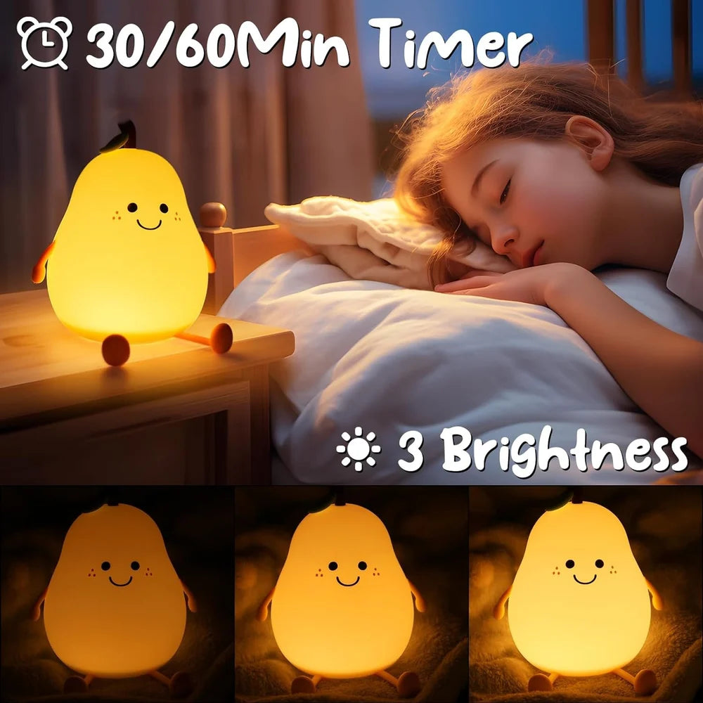 Pear Night light LED Silicone Lamp