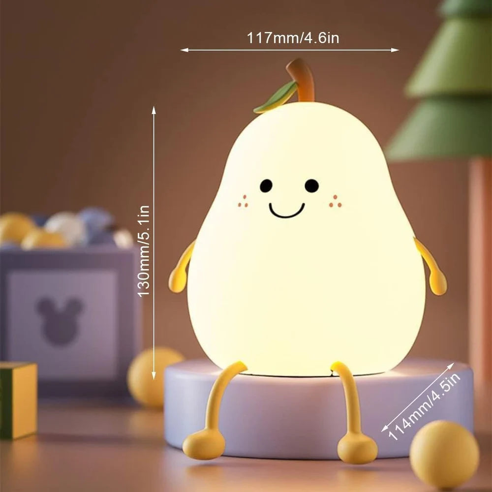 Pear Night light LED Silicone Lamp